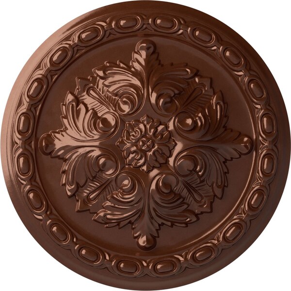 Ekena Millwork Acanthus Ceiling Medallion, Hand-Painted Copper Penny, 11 3/8"OD x 2"P CM11ACCPS - main